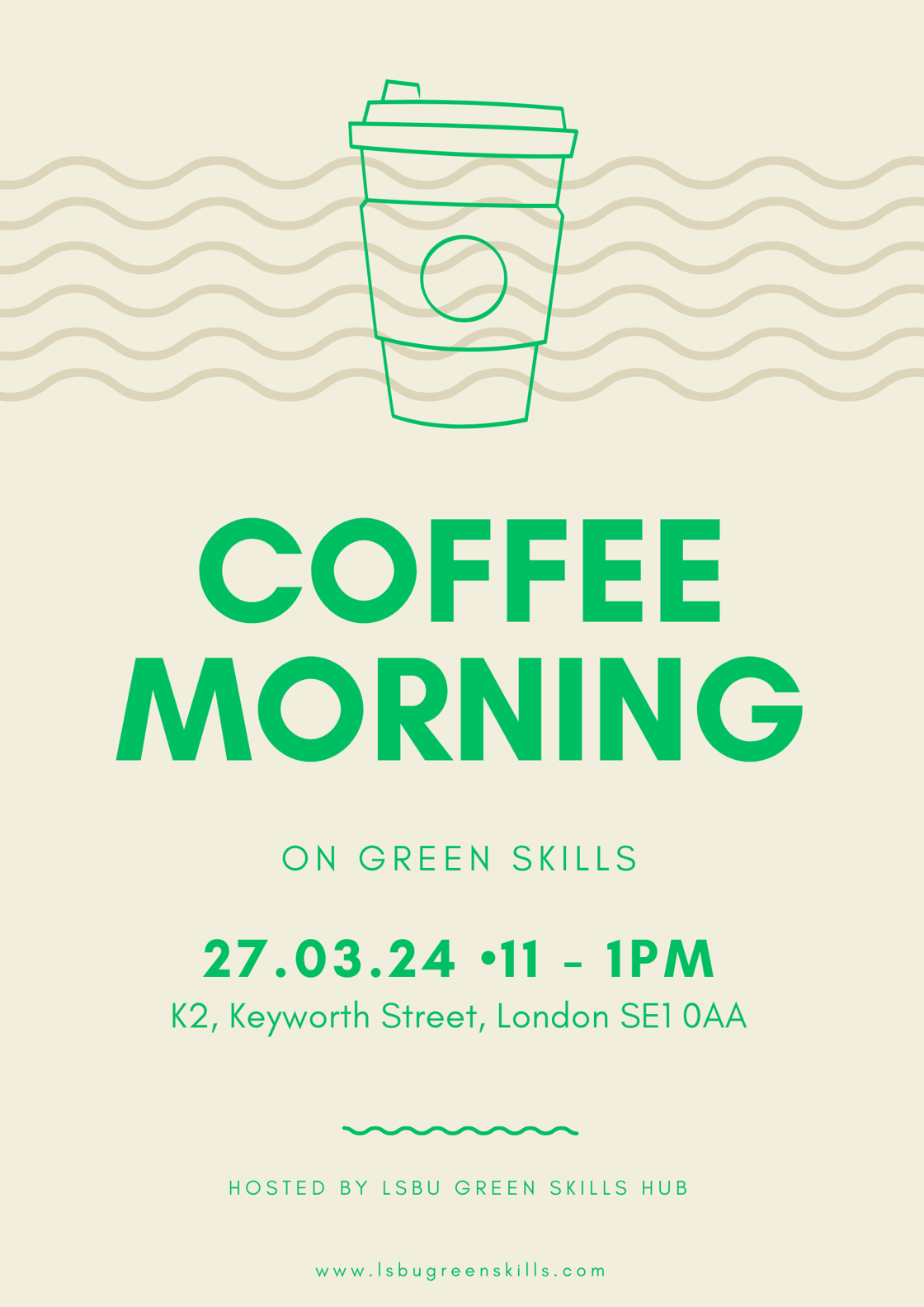 Coffee Fundraising Event Poster